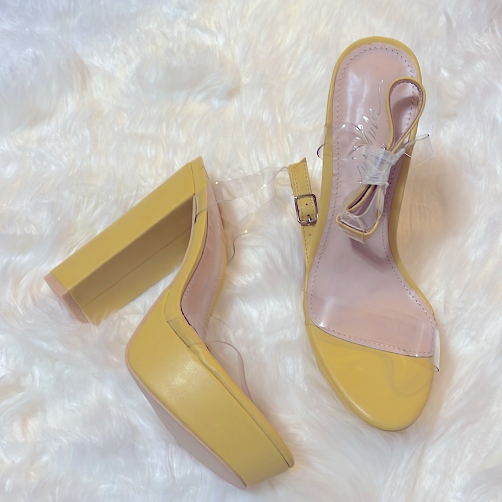 Yellow Platform Sandals